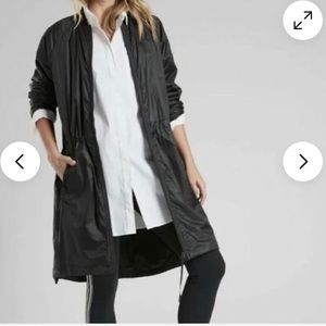 Athleta Summit Black Insulated Longline Parka Rainjacket